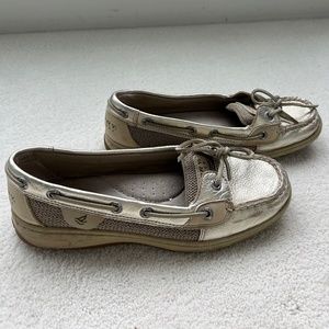 Sperry Metallic Gold Slip on Shoes